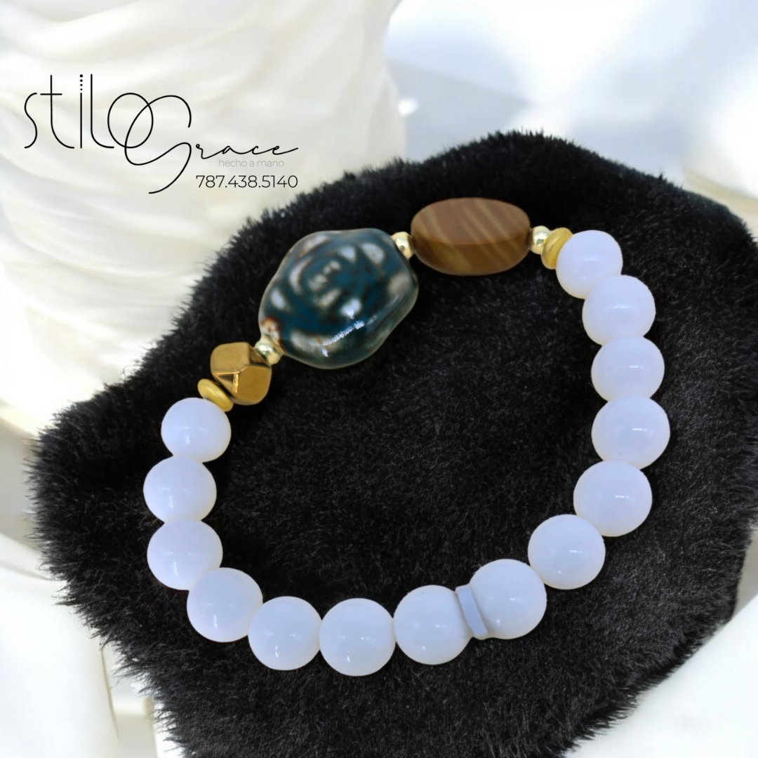 "Pulsera de jade Marimar" "Jade Bracelet Marimar"