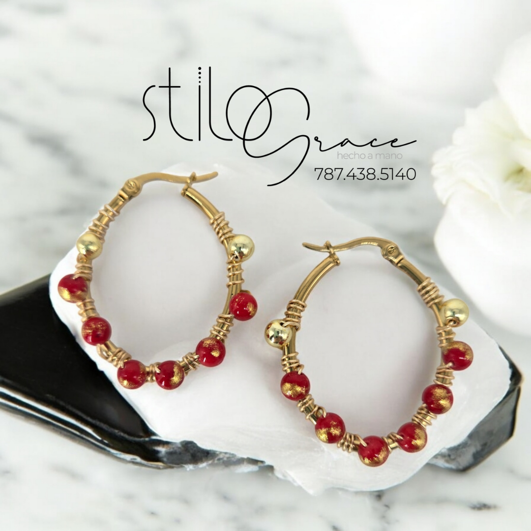 "Pantallas en stainless steel Neirim" "Stainless steel earrings Neirim"