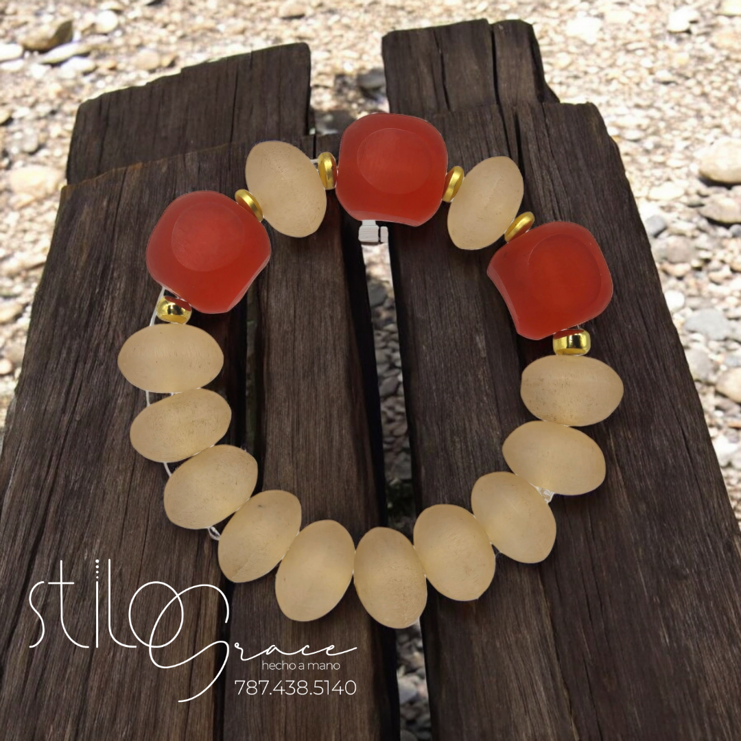"Pulsera en resina Stella" "Resin Bracelet Stella"
