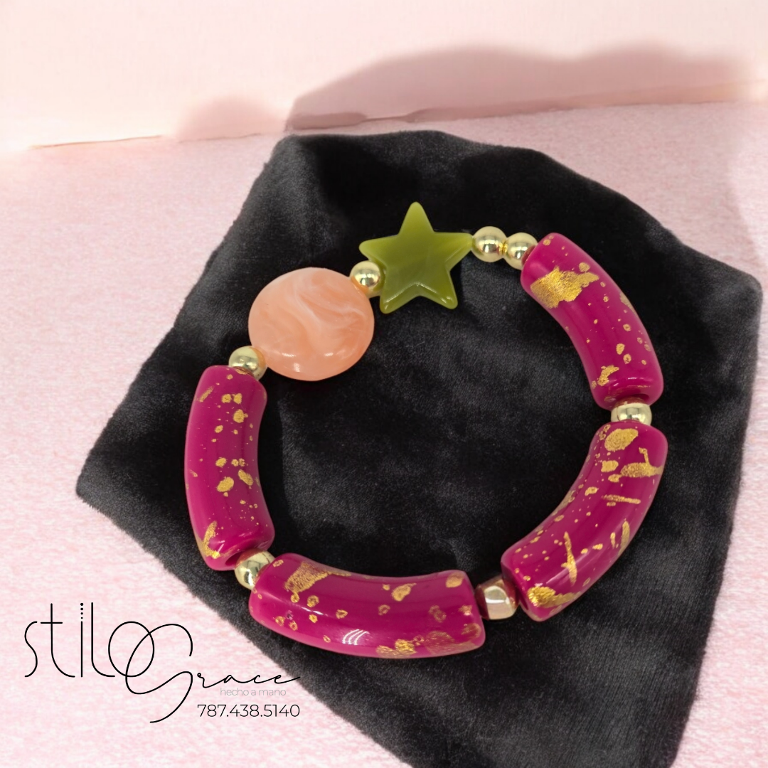 "Pulsera de estrella Olivia" "Star bracelet Olivia"
