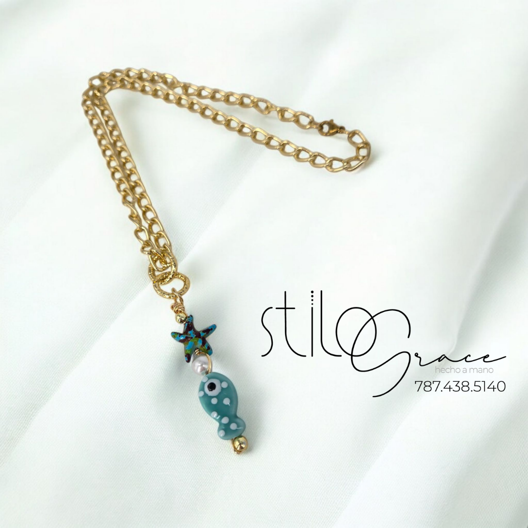 "Cadena de pez Lolly" "Fish Chain Lolly"