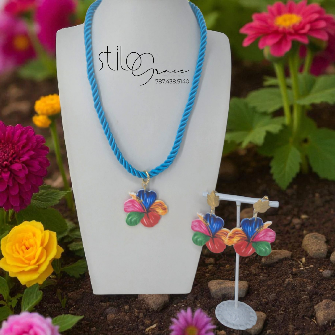 "Collar flor de maga" "Flor de maga necklace "