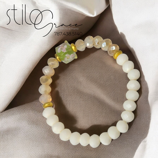 "Pulsera elástica de cristales Bruni"     "Crystal stretch bracelet Bruni"