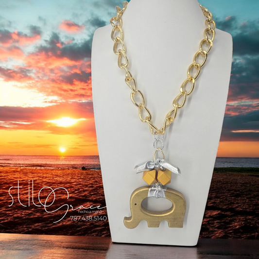 "Collar de elefante Babar"              "Elephant Necklace Babar"