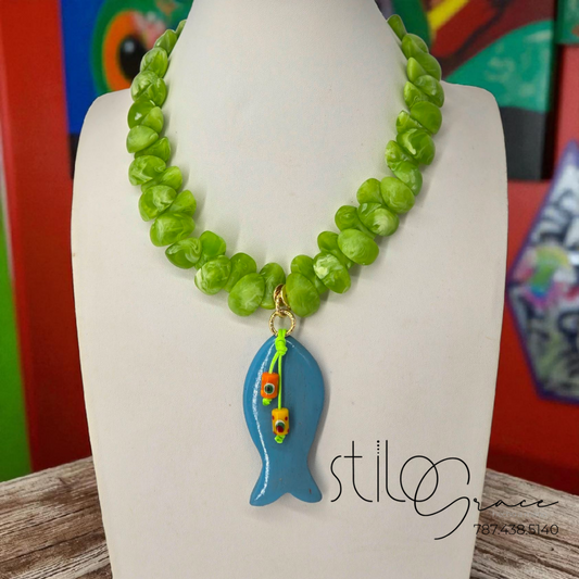 "Collar de pez Marlin" "Marlin Fish Necklace"